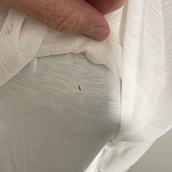 by & by Asymmetrical White Cut Out Blouse - Picture 2 of 6